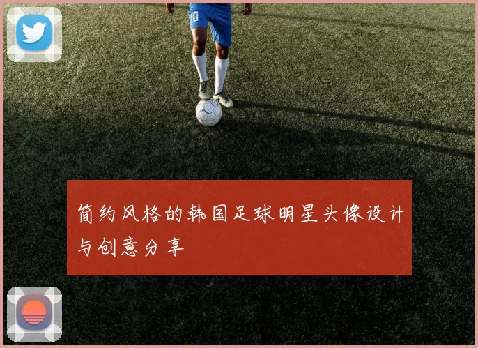 简约风格的韩国足球明星头像设计与创意分享